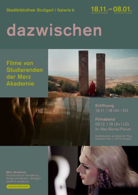 Galerie b: dazwischen – Filme von Merz Akademie Studierenden